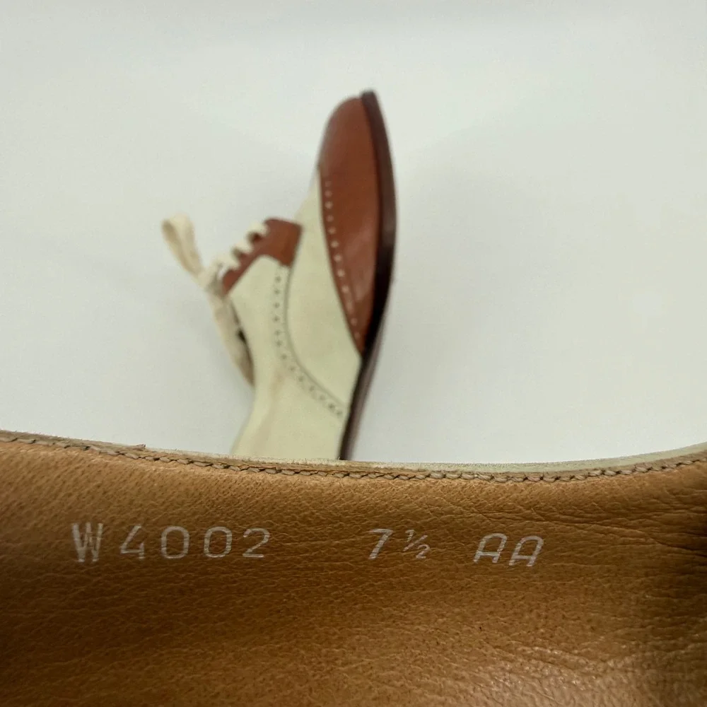 Vintage Polo Ralph Lauren Wingtip Oxfords Womens Size 7.5 AA Made In Italy